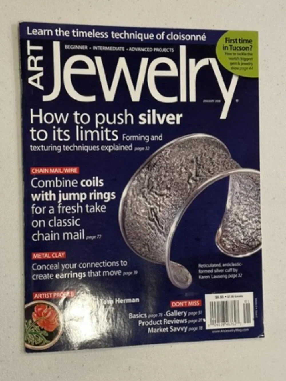 SET of TWO (2) Art Jewelry Magazines January & March 2008